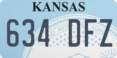 KS license plate 634DFZ