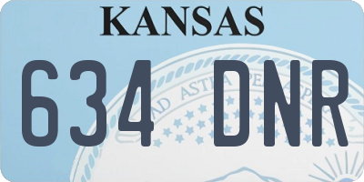 KS license plate 634DNR