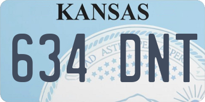 KS license plate 634DNT