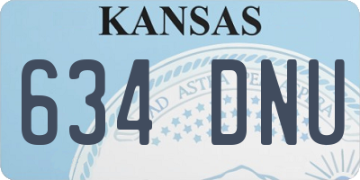 KS license plate 634DNU