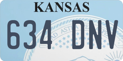 KS license plate 634DNV