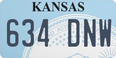 KS license plate 634DNW