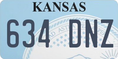 KS license plate 634DNZ