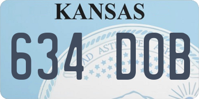 KS license plate 634DOB