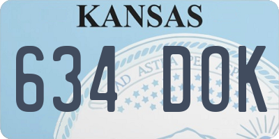KS license plate 634DOK