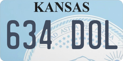 KS license plate 634DOL