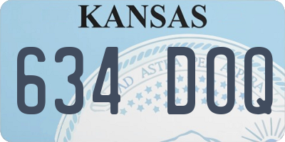 KS license plate 634DOQ