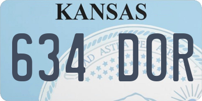 KS license plate 634DOR