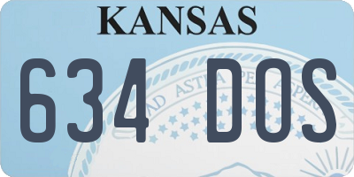 KS license plate 634DOS