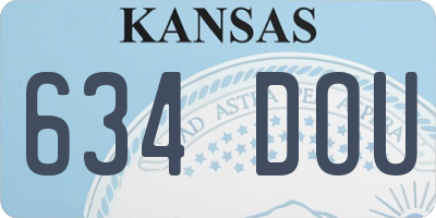 KS license plate 634DOU
