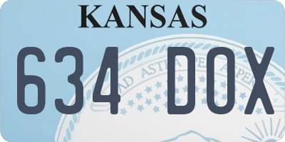 KS license plate 634DOX