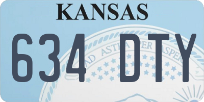 KS license plate 634DTY