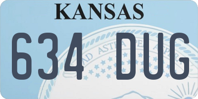 KS license plate 634DUG