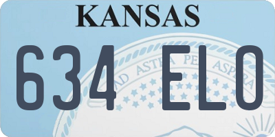 KS license plate 634ELO