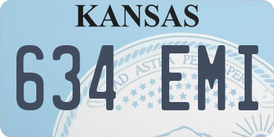 KS license plate 634EMI