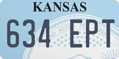 KS license plate 634EPT