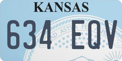 KS license plate 634EQV