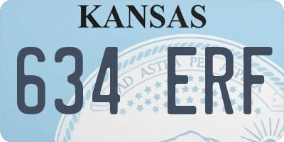 KS license plate 634ERF