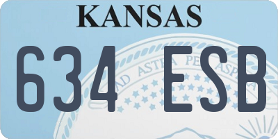 KS license plate 634ESB