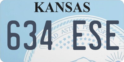 KS license plate 634ESE