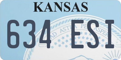 KS license plate 634ESI