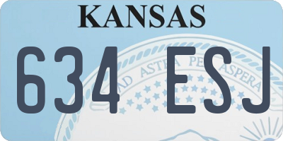 KS license plate 634ESJ