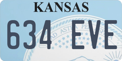 KS license plate 634EVE