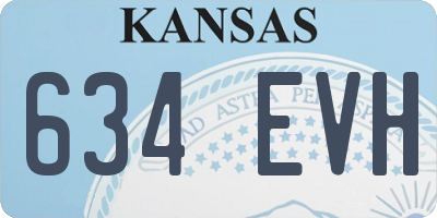KS license plate 634EVH