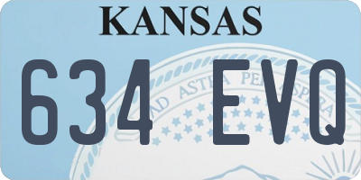 KS license plate 634EVQ
