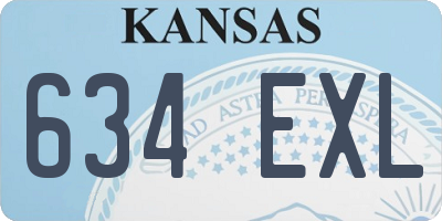 KS license plate 634EXL