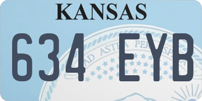 KS license plate 634EYB
