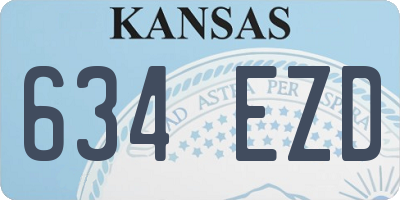 KS license plate 634EZD
