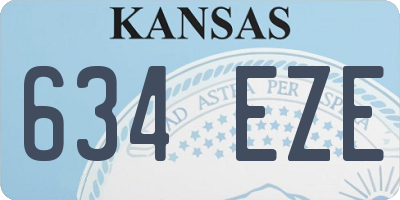 KS license plate 634EZE