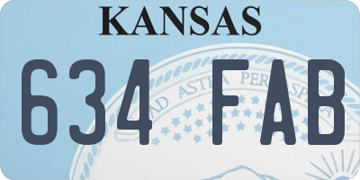 KS license plate 634FAB