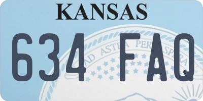 KS license plate 634FAQ