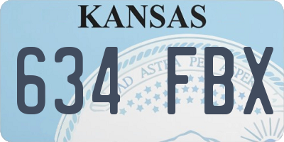 KS license plate 634FBX