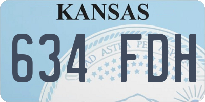 KS license plate 634FDH