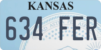 KS license plate 634FER