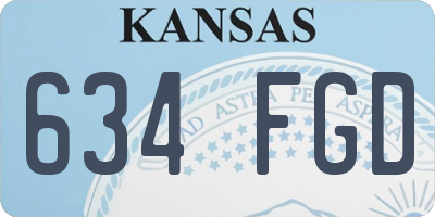 KS license plate 634FGD
