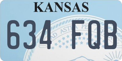 KS license plate 634FQB