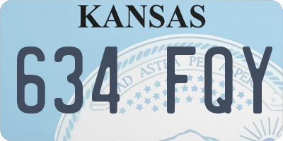 KS license plate 634FQY