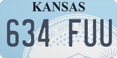 KS license plate 634FUU