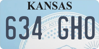 KS license plate 634GHO