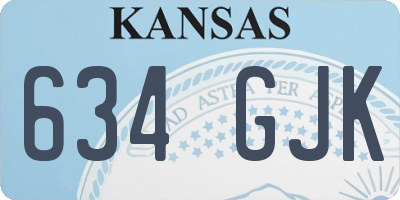 KS license plate 634GJK