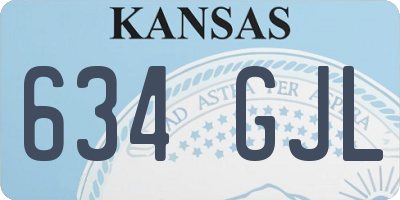 KS license plate 634GJL
