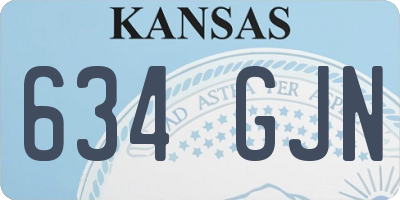 KS license plate 634GJN