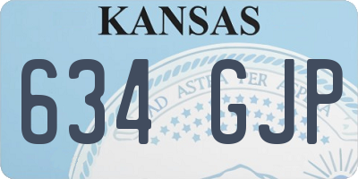 KS license plate 634GJP