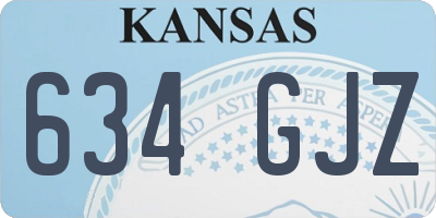 KS license plate 634GJZ