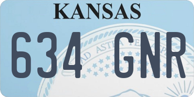 KS license plate 634GNR