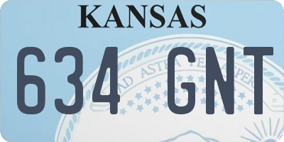 KS license plate 634GNT